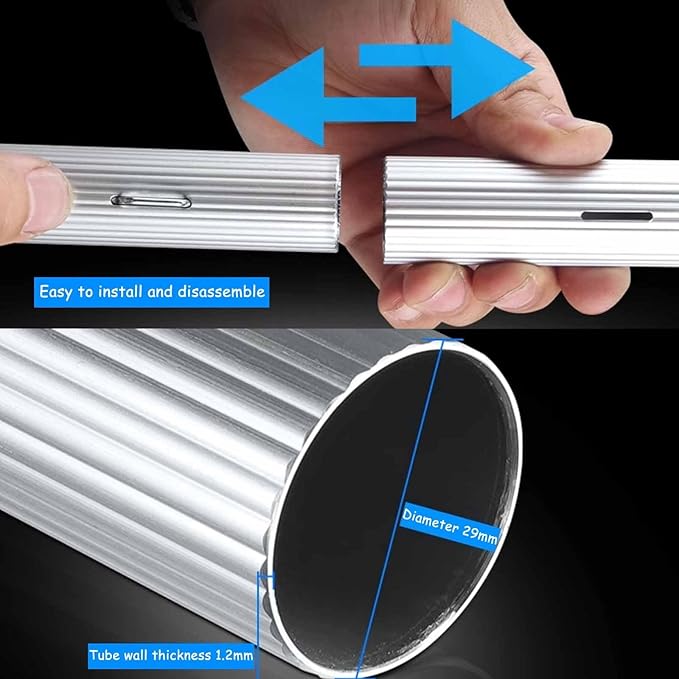 Water Fed Extendable Brush Window Clean Extendable Window Cleaning Kit Telescopic Brush Suitable for Cleaner Conservatory Roof Photovoltaic Panel Cleaning(7m)