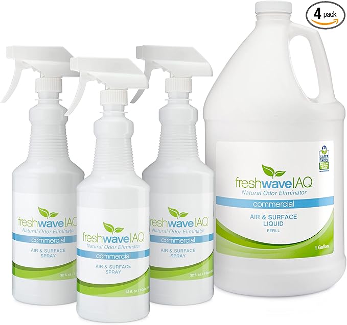 Fresh Wave IAQ Odor Removing Air &amp Surface Spray 32 fl oz. 3-Pack &amp 1 Gallon Liquid Refill