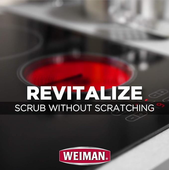 Weiman Glass Cooktop Heavy Duty Cleaner &amp Polish - Shines and Protects Glass/Ceramic Smooth Top Ranges with its Gentle Formula - 15 Oz.