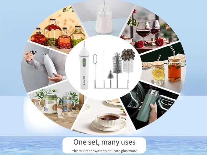 Electric Bottle Cleaner Pro 11 in 1 Baby Bottle Brush with Drying Rack Sponge Brush Silicon Brush Formula Mixer Nipple Brush Soap Dispenser Microfiber Cleaning Cloth Included