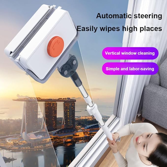 Generic Professional Magnetic Double Sided Window Cleaner with 90-120cm Telescopic Stick Adjustable Magnetic Force for 5-35mm Glass (Single/Double/Insulated)(8-35mm Portable)