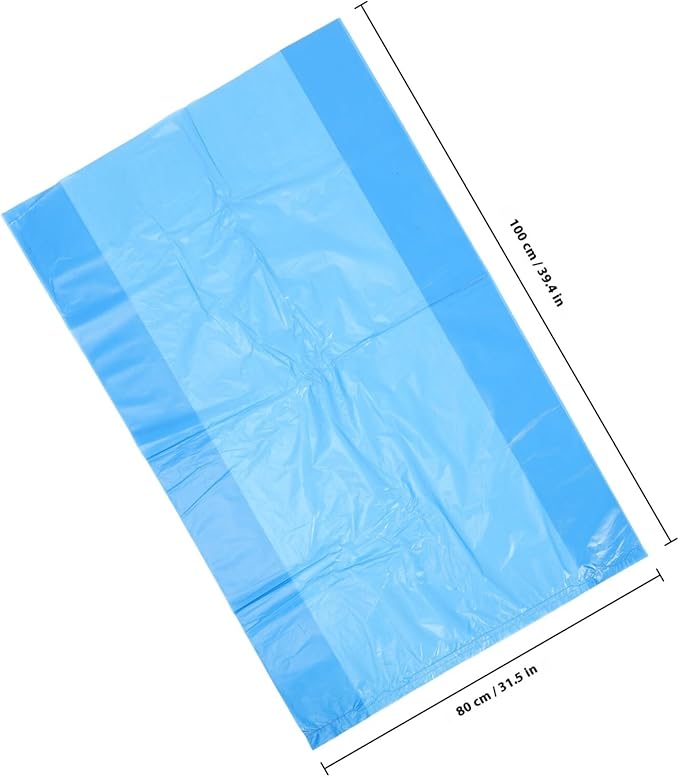 TOYANDONA 50pcs Tear-resistant Large Plastic Trash Bags 80x100cm Blue Thickened Garbage Liners for Commercial Sanitation Hotels Restaurants Schools