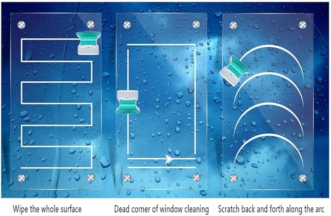 Double-sided Glass Cleaner Double-layer Hollow Cleaning Window Scraping Tool