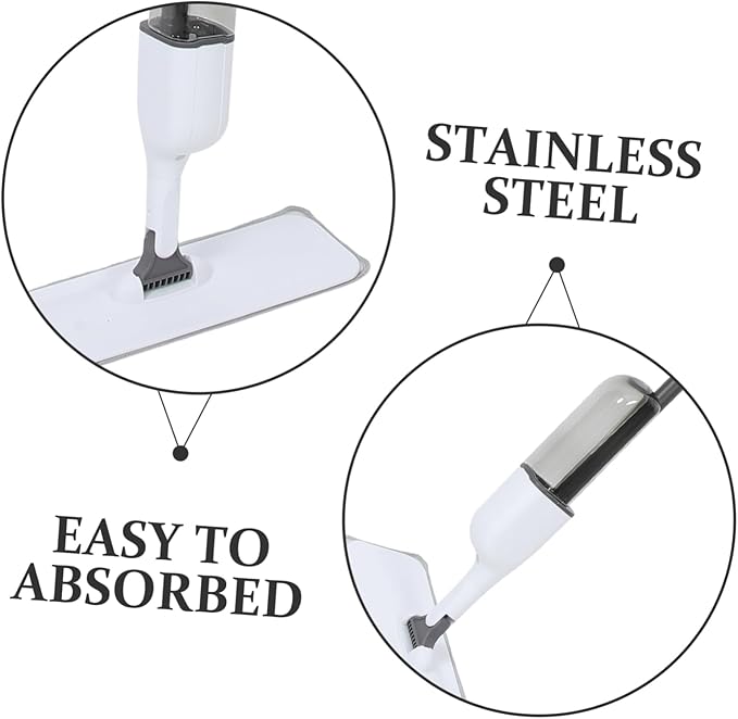 Didiseaon 1set Floor Cleaning Mop Wet Dry Use Mops for Hardwood Laminate Tile Cork Microfiber Pads