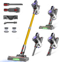MONSGA Cordless Vacuum Cleaner 45KPa 400W Stick Vacuum for Home 50Mins Anti-Tangled Vacuum Cleaner with Charging Dock Light-Weighted Handheld Vacuum for Pet Hair/Carpet/Floor LED Touch Display