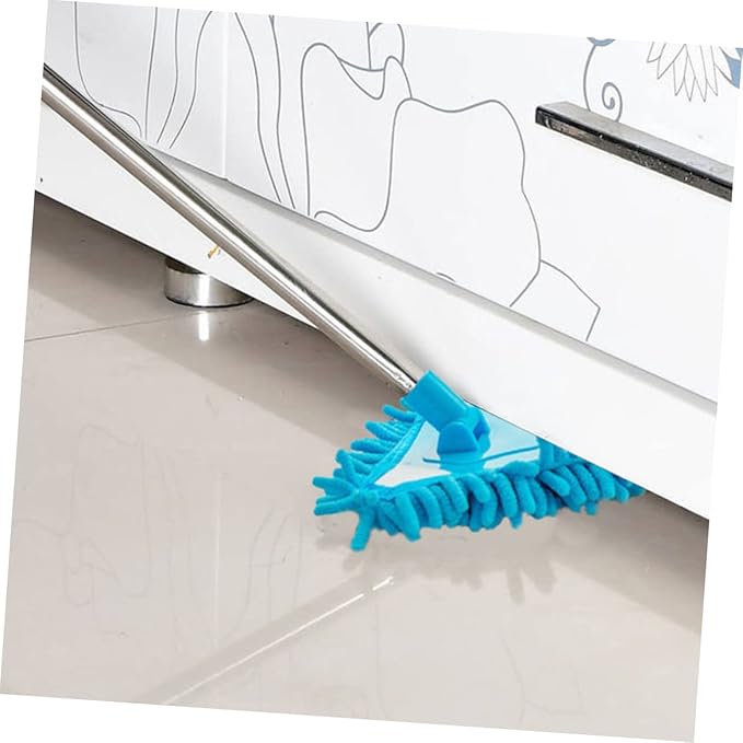 Telescopic Mini Triangular Mop 180-Degree Rotating Head Lightweight Cleaning Tool for Efficient Home and Office Use Versatile Dual-Function Mop