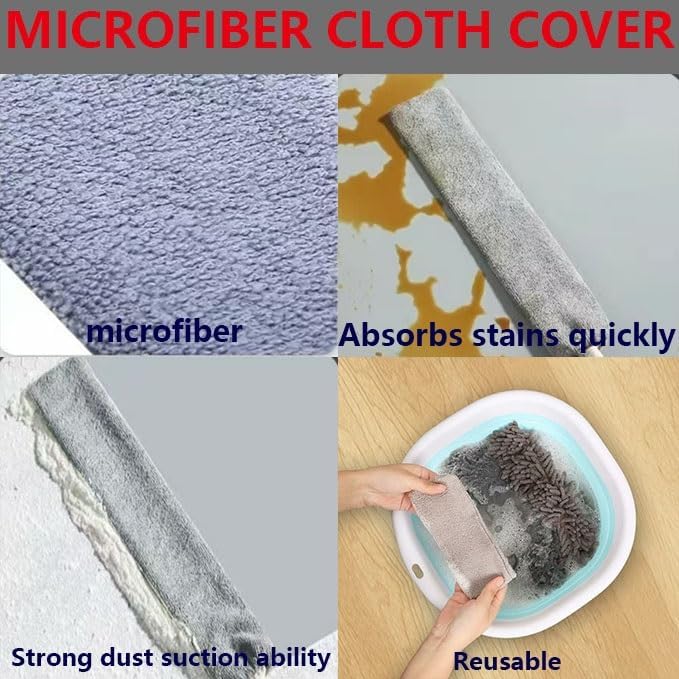 Extension Crevice Duster Microfiber dusting Cloth Retractable Handle Bendable Head Crevice Duster Cleaning Tool Set Suitable for Furniture top and Bottom Blinds etc.(7-Piece Set2.8m Pole)