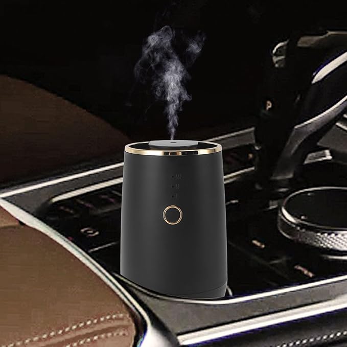 Smart Car Air Fresheners Desktop Aromatherapy Diffuser Mini Scent Air Machine for Home Room Cars Office (Black)