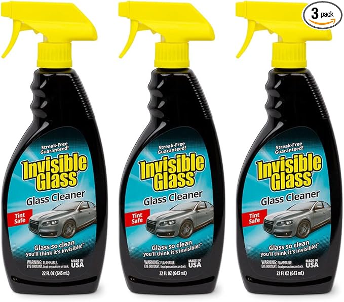 Invisible Glass 92164-3PK Premium Glass Cleaner Spray for Car Windshields and Windows Automotive and Home Window Cleaner Streak-Free Ammonia-Free Tint-Safe – 22 fl oz (Pack of 3)