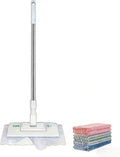 Lock Grip Compact Mop Zero Touch Lazy Mop with Clip-On Lock &amp 3-Second Cloth Change for Wet and Dry Cleaning on Floors Tiles Walls Windows Corners Baseboards Ceiling Edges &amp Tight Space