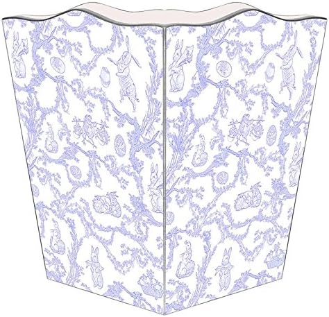 Marye-Kelley WB1760 - Lavendar Bunny Toile Wastepaper Basket