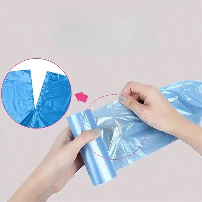 300 PCS Pack Heavy-Duty Blue Trash Bags – Extra Thick Leak &amp Tear-Proof For Household Kitchen Cleanup