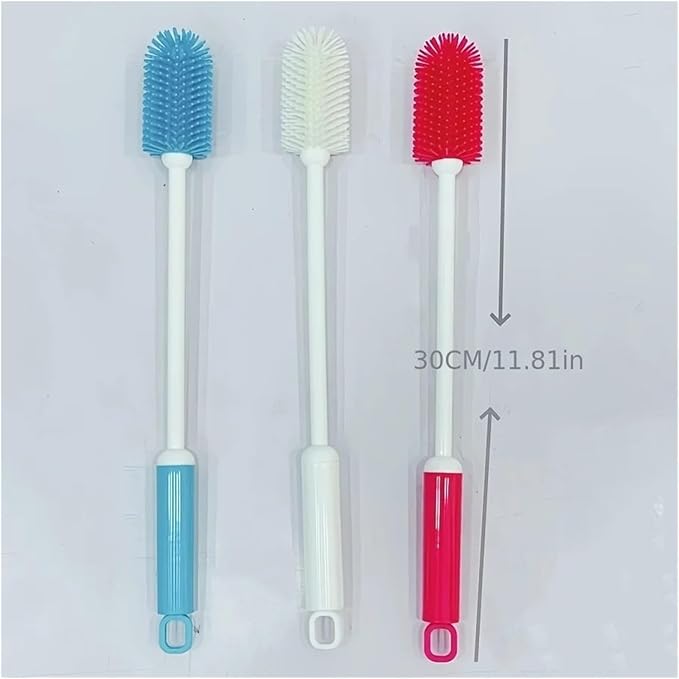 2PC Cup Brush Bottle Insulated CleaningSilicone(White B)