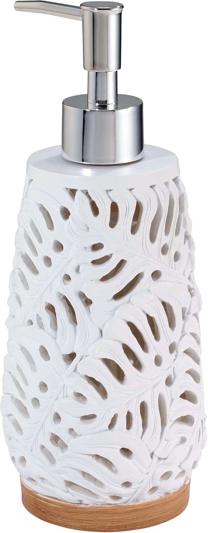 Avanti Linens - Soap Dispenser/Lotion Pump Palm Tree Leaves Inspired Home Decor (Viva Palm Collection)