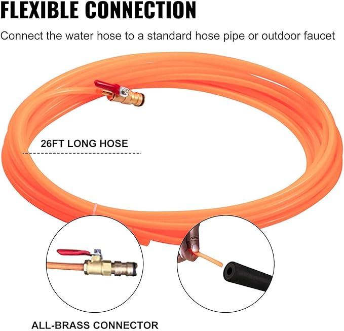 photovoltaic Cleaner Window Cleaning Pole Water Fed Pole Kit Water Fed Brush W/Squeegee Water Fed Cleaning System 3-in-1 Aluminum Outdoor Window3.6 M/11.8 Ft