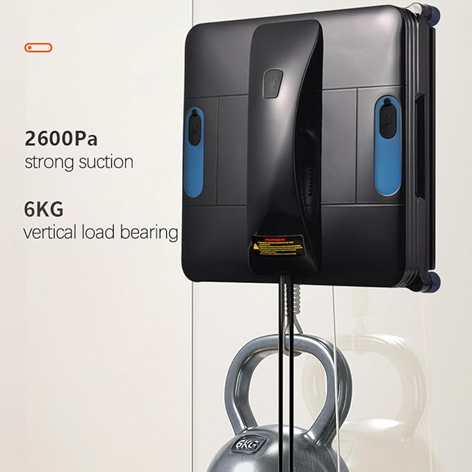 Window Cleaning Robot 2600Pa Smart Glass Cleaning Robot Vacuum Cleaner Robotic Window Cleaning Tool for Indoor/Outdoor/High-Rise Building Windows White