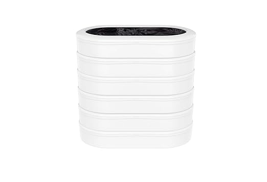 TOWNEW T3 Slim Official Refill Rings for Smart Kitchen Trash Can | Durable Garbage Bags Electric Trash Can - Pack of 6 Refill Rings - Up to 120 Trash Bags (6 Months Supply)