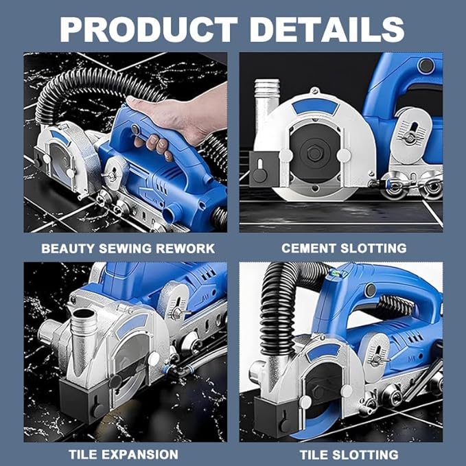 Professional Grout Removal Machine for Renovation 1200w 9000rpm Electric Tool to Remove Old Grout and Cement for Ceramic Tile Repair and Regrouting D