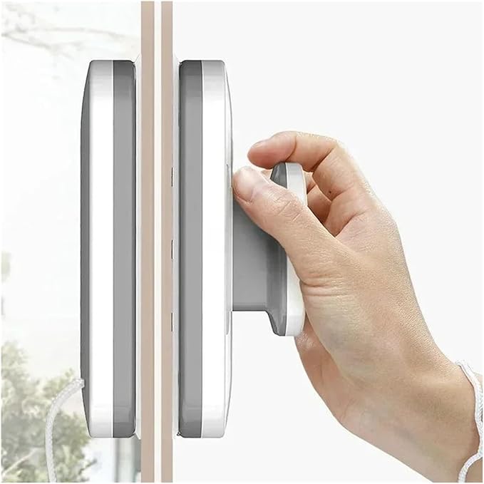 Double Sided Glass Surface Wiper Magnetic Cleaning Tool Sponge Window Cleaner(WHITE2)