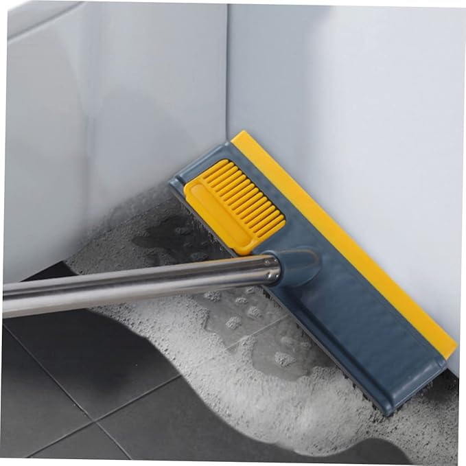 2pcs Telescopic Deck Brush Scraper Grout Brush for Hard Floor Cleaner Dual Use Scraper