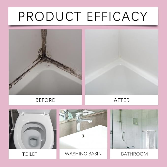 Bathroom Cleaner Foam Spray Pink Limescale &amp Soap Scum Remover No-Rinse Descaler for Toilet Shower Sink Bathtub Tile &amp Glass Surfaces Powerful Yet Gentle Formula (2Pcs)