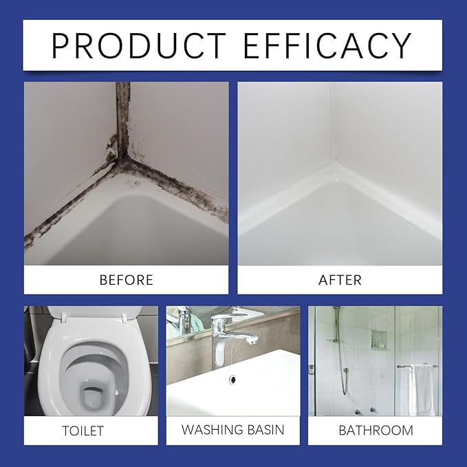 YWBL-WH Bathroom Cleaner Strong Dirt Removal Fast Evaporation Gentle 60ml with Mild Formula Safe for Shower Bathtub Sink Tile (60ml*5)