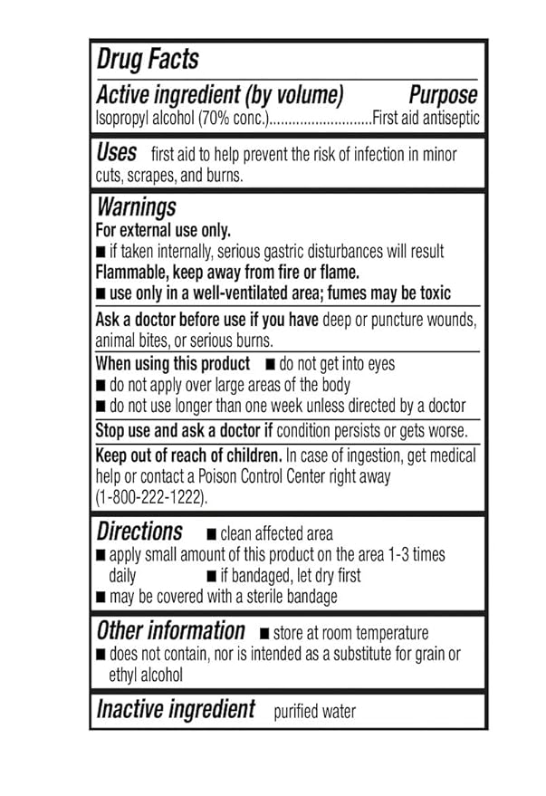 Equate 70% Isopropyl Alcohol Cleaning Solution 16 Oz 4 Bottles