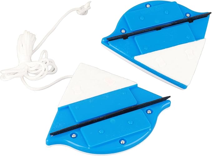 Window Double Side Wiper Plastic Ergonomic Handle Magnetic Glass Cleaning Wiper for High Rise Residential (3-8mm)
