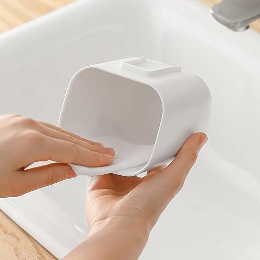 2 Pack Mini wall mounted trash can white small Wastepaper Baskets lidless Wastebasket simple bathroom washbasin storage bin Makeup Brushes toothpaste storage box Multifunctional plastic Garbage Can