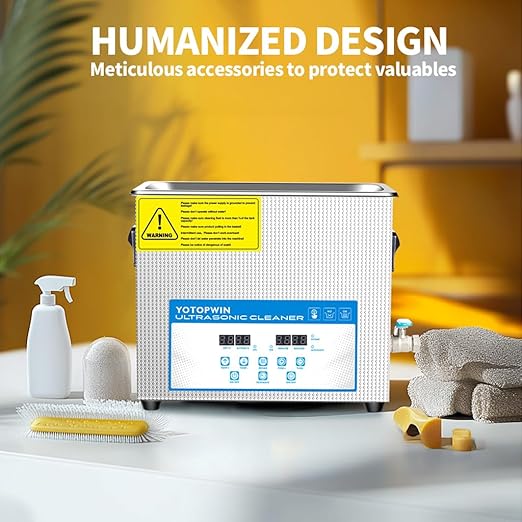 Digital Ultrasonic Cleaner with Timer&ampHeater Power 180W Ultrasonic Carburetor Cleaner Machine Ultrasonic Carb Cleaner for Repairing Tools Automotive Parts Cleaning Equipment (6.5L)