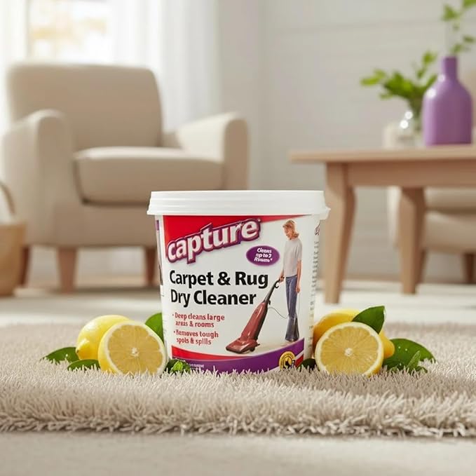 Capture Carpet Total Care Kit 250 - Home Couch and Upholstery Car Rug Dogs &amp Cats Pet Carpet Cleaner Solution - Strength Odor Eliminator Stains Spot Remover Non Liquid &amp No Harsh Chemical