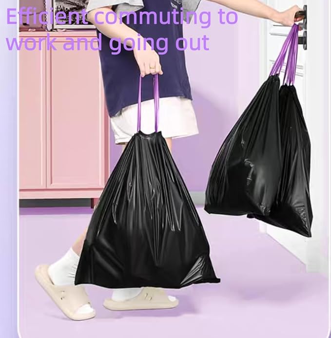 4 Gallon multipurpose trash bags Drawstring Design Extra Durable and Unscented Garbage Bags1 mil Count for Home Bathroom Office Outdoor Camping240 Count.