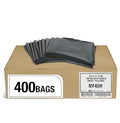 Aluf Plastics 45 Gallon 1.5 MIL Black Heavy Duty Garbage Trash Bags - 41 x 51- For Contractor Industrial Institutional &amp Commercial 400 Count