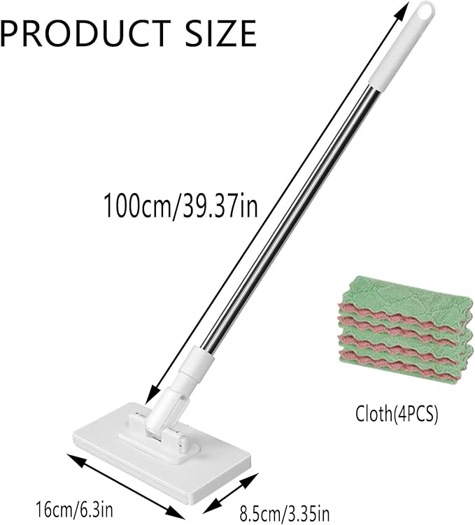Convenient Cloth Changing Mini Mop Cloth Changing Mini Mop Mopa Desechable para El Polvo Con 4 Paños Reutilizables 39in Long Handle Retractable Gap Dust Cleaner with Locking Head