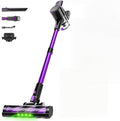KIKETECH Cordless Vacuum Cleaner(Wide/Long Flat Brush Cleaning Brush Wall Mount) Stick Vacuum Cleaners for Home Handheld Vacuum Cleaners for Home for Pet Hair/Carpet/Floor (Purple)