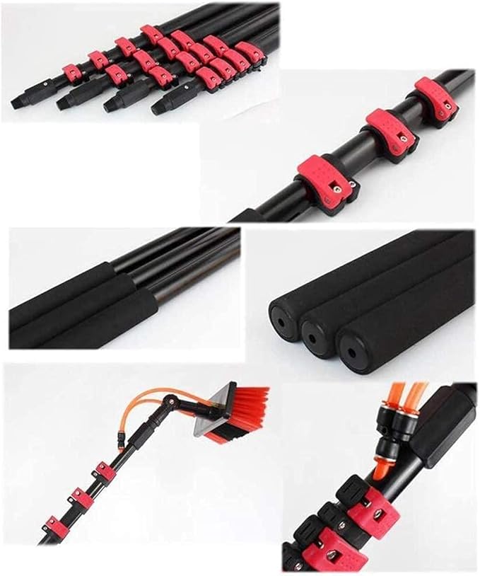 Window Cleaning Pole/Water Fed Telesbrush/Extendable Cleaner Conservatory Roof Suitable for Photovoltaic Panel Cleaning Trucks Windows Window Glass Wall5.4M/5.4M