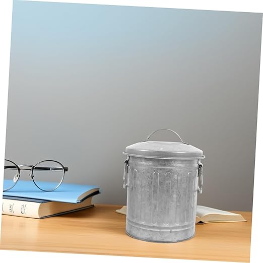Operitacx Office Trash Bin Home Wastebasket Desktop Trash Can Small Rubbish Bin Rustic Decorative Wastebasket for Home Decor
