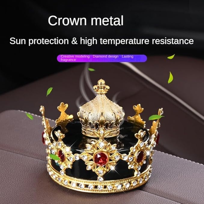 Crown-Shaped Car Air Freshener: Elegant Design Long-Lasting Scent Easy to Use (Blue)