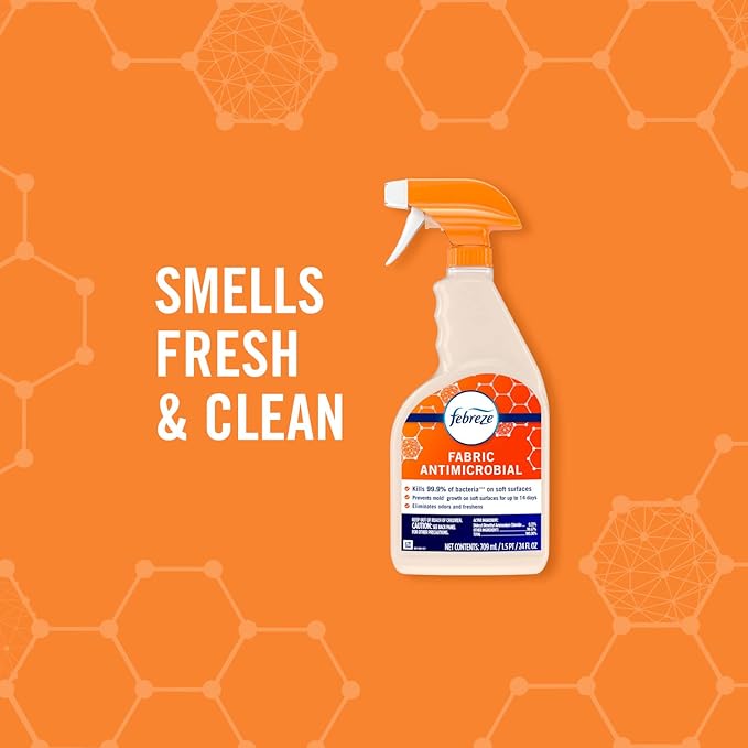 Febreze Fabric Spray Odor Eliminator for Strong Odor Sanitizing and Antimicrobial 32 fl oz (2 Count)