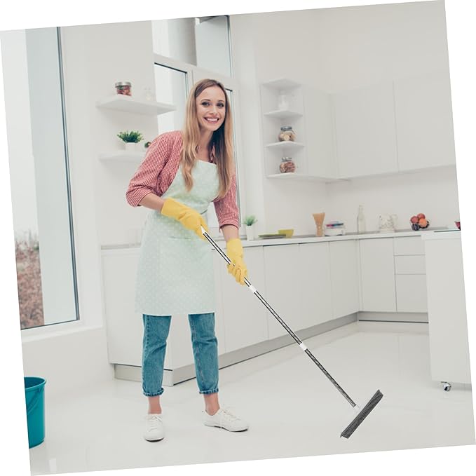 Squeegee Hair Removal Mop Multifunctional Pet Hair Broom for Floors Windows Soft Brush with TPR Efficient Cleaning Tool for Pet Owners