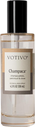 Votivo Champaca 4.3 oz Room &amp Linen Spray | Patchouli Scented Air Freshener for Linens &amp Living Areas | Premium Long Lasting Fragrance