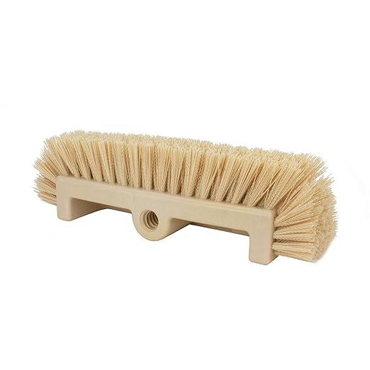 SPARTA Multi-Level Tile Scrub Brush 12 Wide Brush Head Heavy-Duty Tile Cleaning Brush with End Bristles for Commercial Tiles Tubs and Floor Plastic 12 Inches Tan (Pack of 12)