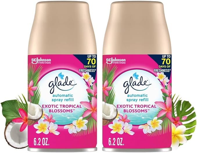 Combo 6.2 oz. Replacement Automatic Air Freshener Room Spray Scent Refills - Exotic Tropical Blossoms (4-Count)