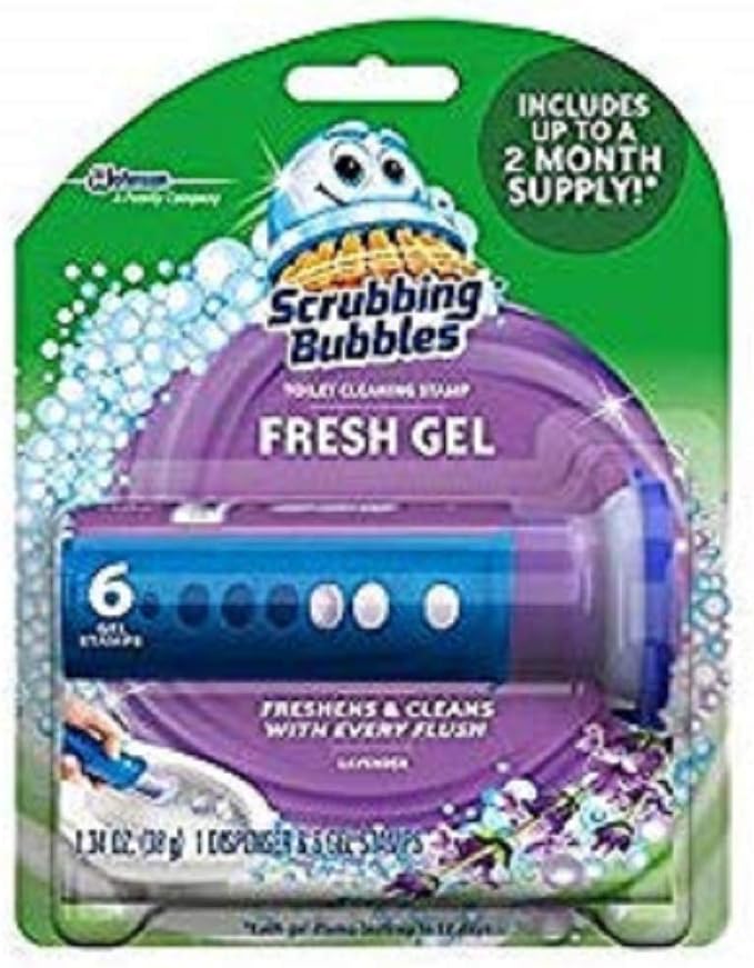 Scrubbing Bubbles Fresh Gel Toilet Cleaning Stamp (Lavender 2 Pack)