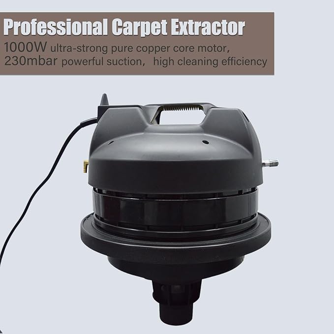 Commercial Carpet Cleaner Machine 40L/11Gal Heavy-Duty 3-in-1 Extractor Machine (SprayVacuumWash) for Hotel/Office with 23ft Cord &amp Steel Drum 1000W 110V