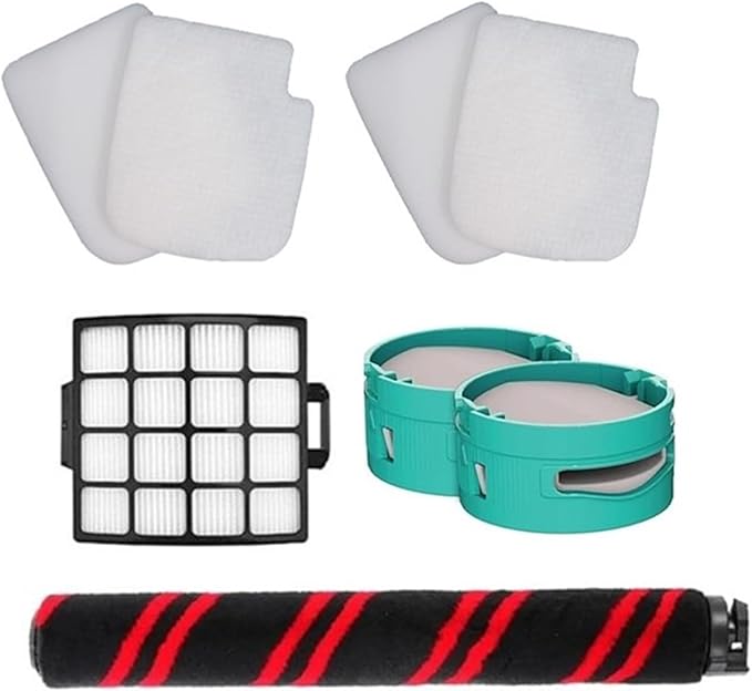 Kit For Shark Stratos DuoClean PowerFins Upright Vacuum AZ3002 - AZ3000 - AZ3000W. 2 Foam Filters 1 HEPA 1 Soft Brushroll 2 Odor Neutralizing Cartridges XFFKAZ3000 XHFAZ3000 1539FC3000 1541FC3000