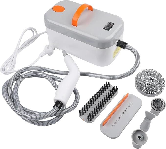 Portable Steam Cleaner Handheld with Fast 15-Second Heat-Up Chemical-Free Deep Cleaning for Home &amp Auto 6 Accessories Lightweight for Bathroom and Hard-to-Reach Areas
