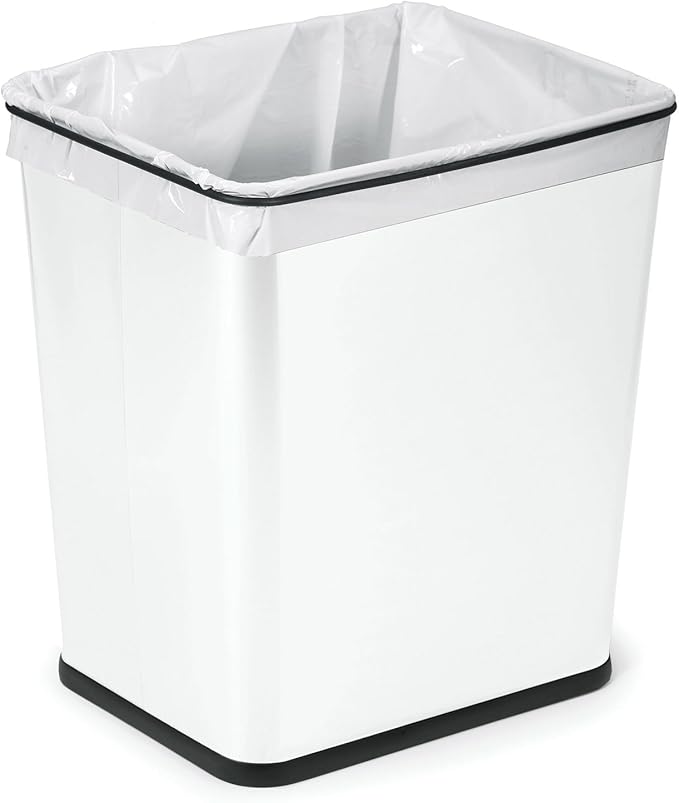 Polder Under-Counter 7-Gallon Trash Waste Can White