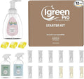 Starter Cleaning Kit I Multi Surface Cleaner I Bathroom Cleaner I Liquid Laundry Detergent I Hand Foaming Soap I Floor Cleaner I Three Free Bottles