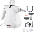 Handheld Steam Cleaner with 10 Accessories1000W High Power and 3.0 BAR PressureMultipurpose Steam Cleaner for HomeSteam Mop for Cleaning DirtOil StainsCarpetsFloorsSofasCars (White)